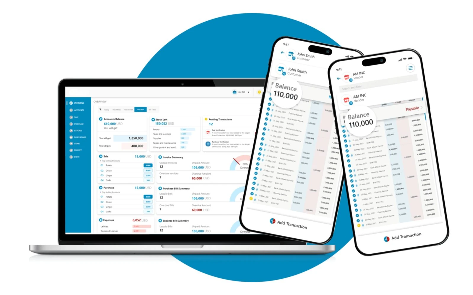 Ciwac: Unified Business Management Platform — project web and mobile interfaces