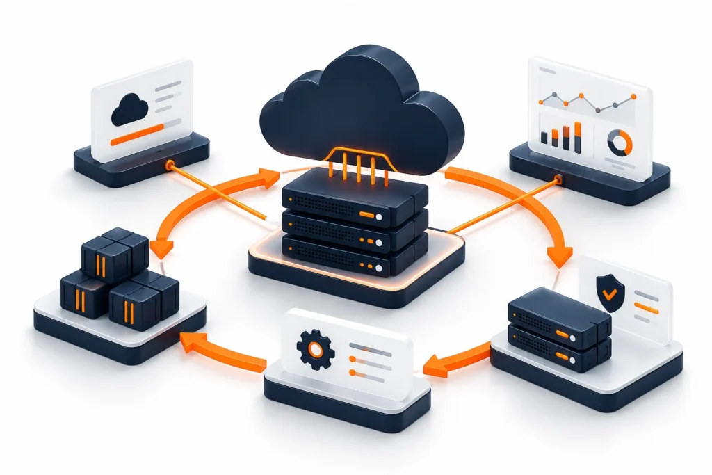 AI deployment and model operations illustration